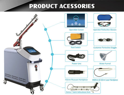 Q Switched Picosecond Laser Machine 600mj / cm2   Maszyna do usuwania tatuażu